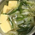 クックM6DK2O☆'s cooksnap of when they made 卵豆腐とキャベツの簡単スープ☆.