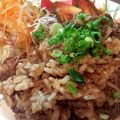 クック9T6BGV☆'s cooksnap of when they made 甘辛☆牛肉ガーリックチャーハン☆.