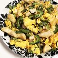 まめこな's cooksnap of when they made 味付け簡単！鶏胸肉とゴーヤの塩昆布炒め.