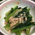 ピンクの毛糸だま's cooksnap of when they made スピード副菜！小松菜とツナのめんつゆ和え.