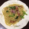 東伊豆釣りcrew's cooksnap of when they made 小松菜たっぷり和風パスタ.