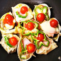 プラハの街並み's cooksnap of when they made 餃子の皮で簡単♪夏野菜のひとくちピザ.