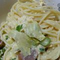 クックYKLSJF☆'s cooksnap of when they made アスパラとソーセージのマヨ玉カルボ風スパ.