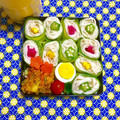 みかぴー4's cooksnap of when they made 簡単ひとくちきゅうり巻き素麺弁当.