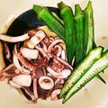 ももたももた's cooksnap of when they made 簡単煮付け★烏賊とオクラの美味しい関係♬.