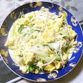 ふれんでぃあ's cooksnap of when they made チンゲン菜ともやしの玉子炒め.