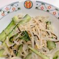 クック3GU9HR☆'s cooksnap of when they made 炒めもやしと胡瓜の塩昆布サラダ♪.