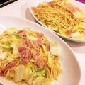 ☆ゆぱぱ☆'s cooksnap of when they made キャベツとベーコンの麺つゆパスタ♪.