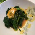 クックE662AA☆'s cooksnap of when they made 流行りのニラ玉！ニラのお浸し卵のせ.
