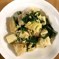 桃壱＊'s cooksnap of when they made 鶏肉のニラ玉●豆腐チャンプルー.