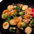 ame-ikuru's cooksnap of when they made 簡単☆海老と芽キャベツのガーリック炒め.