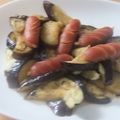 きらり流れ星's cooksnap of when they made 茄子とウィンナーのにんにく炒め.