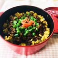 なおなおスマイリー's cooksnap of when they made 母の味☆味噌バター卵と挽肉のそぼろご飯.