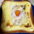 稀佐良's cooksnap of when they made お手軽簡単目玉焼きパン.