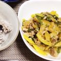 永野ファームの娘's cooksnap of when they made レンジで簡単！クリスマス色の無限ピーマン.
