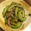 しずくよん's cooksnap of when they made ゴーヤの牛肉焼き肉のタレ炒め.