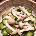 菜つ実☆ミ's cooksnap of when they made ホワイトブナピーときゅうりの酢の物.
