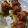 万華月's cooksnap of when they made オーブンで簡単♪ズッキーニの肉詰め.