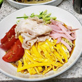 まめたんandママ's cooksnap of when they made 簡単！豚しゃぶの冷やし中華♡.
