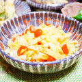 makichihua's cooksnap of when they made キャベツと炙りうす揚げ・トマトの酢の物♪.