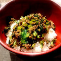 アリクック's cooksnap of when they made 鶏そぼろの小松菜炒め.