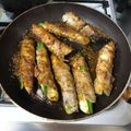 まめはっぱ's cooksnap of when they made レンジで簡単☆茄子とオクラの肉巻き.