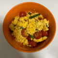 クックNVJ8UB☆'s cooksnap of when they made トマトといんげんの彩り卵炒め.
