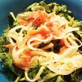 なるみじゅ's cooksnap of when they made サーモンと春菊のハニーレモンマリネ.