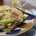 ダイナマイト漆黒's cooksnap of when they made 牛肉とレタスの炒飯♪.