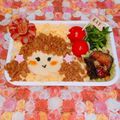 れいれ☆'s cooksnap of when they made そぼろdeアフロちゃん＊キャラ弁.