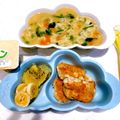 クックIQE7BM☆'s cooksnap of when they made 1歳 離乳食 つくね 卵アレルギー 簡単.