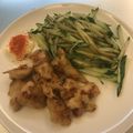 やんやん☆ヤンヤン's cooksnap of when they made 塩麹に漬けた鶏ササミに醤油を垂らして焼く.