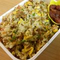 ＊実月＊'s cooksnap of when they made ＊焦がし挽き肉のバジルごはん＊.