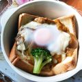 夢夢555's cooksnap of when they made 残りカレー活躍♪朝のトースト♡.
