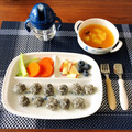 ちゃぴ♥'s cooksnap of when they made 青のりとしらす　黒ごまおにぎり.