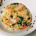 そらてんママ's cooksnap of when they made 鮭＆小松菜with余り食材炒飯.