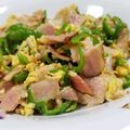 メグねぇね's cooksnap of when they made ☆ベーコンとピーマンのいり卵☆.