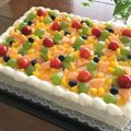 ぶるーぽぴー's cooksnap of when they made コストコ風♪苺のクリスマスケーキ☆.