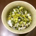 東伊豆釣りcrew's cooksnap of when they made 野沢菜しらす丼.