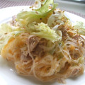 のおこ's cooksnap of when they made 胡麻たっぷり♪鶏ささみのマヨ春雨サラダ.