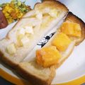 choco831's cooksnap of when they made トーストに角切りバターを陥没させて♪.
