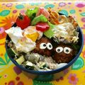 komutatata's cooksnap of when they made キャラ弁☆ミートボールでまっくろくろすけ.