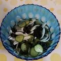 紅茶とチーズケーキ's cooksnap of when they made きゅうりとわかめの酢の物.