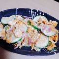 chi2230's cooksnap of when they made ズッキーニの卵とじ☆ぽん酢かけ♪.