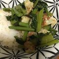 葉月優希's cooksnap of when they made つるむらさきと豚バラ肉の塩炒め.