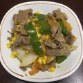東伊豆釣りcrew's cooksnap of when they made 牛肉と夏野菜のニンニクバター醤油炒め.