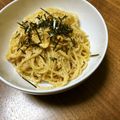 ヒミツ★'s cooksnap of when they made 簡単*和風ガーリックたらこパスタ*.