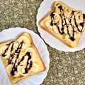 ふたごゆき's cooksnap of when they made チョコバナナカスタードトースト❤.