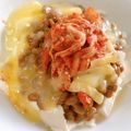 ♡みるみく's cooksnap of when they made 納豆キムチーズ豆腐.