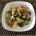 謝知子's cooksnap of when they made チンゲン菜ミニトマト卵ツナオイマヨソテー.